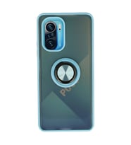 Xiaomi Redmi K40 Kılıf Montreal Yüzüklü Silikon Kapak - Buz Mavi