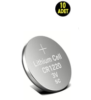 10 ADET 3 VOLT CR1220 Lityum Düğme Para Pil CR 1220