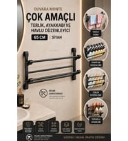 Paslanmaz 65 Cm Terliklik Ayakkabılık Havluluk Organizer