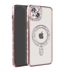İphone 15 Joke Simli Magneticsafe - Pembe