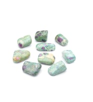 HAKİKİ TAMBURLU DOĞAL RUBY ZOİSİT ANYOLİT TAŞI KAYA PARÇASI 1.KALİTE