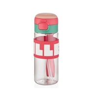 VAGONLİFE DILLER EL TUTMA ASKILI PİPETLİ MATARA D2417 600ML PEMBE