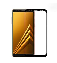 Samsung Galaxy J6 Plus Uyumlu Zore Kenarları Kırılmaya Dayanıklı Cam Ekran Koruyucu (Siyah)