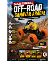 Uzaktan Kumandalı Şarjlı Off-Road Canavar Araba 2.4 GHz Güçlü Süspansiyonlu