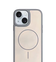 iPhone 15 MagSafe Destekli Premium Soft Silikon Kılıf Gri