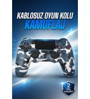 PS4 Oyun Kolu Kamuflaj Desenli Joystick