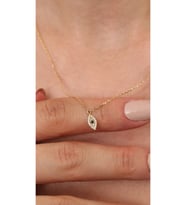 Minimal Nazar Kolye 925 Ayar (Gold)
