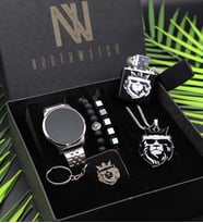Dokunmatik Dijital Erkek Kol Saati, Zippo Çakmak ve Aksesuar Seti