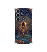 PrintiFy Samsung Galaxy S25ultra ile Uyumlu Simya Serisi Kozmik Denge Tasarımlı Uv Baskılı Köşe Korumalı Antişok Kılıf