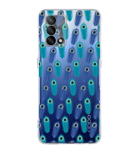 PrintiFy Oppo A74 4G ile Uyumlu Nazar Boncuğu 4 Baskılı Kamera Korumalı Şeffaf Silikon Kılıf
