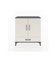 Arges Şifonyer 3 Raflı Tek Çekmeceli 2 Kapaklı 88x30x96 Antrasit-Aytaşı