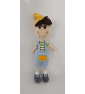 Bahçıvan Bebek Amigurumi Organik Oyuncak