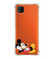Xiaomi Redmi 9C Köşe Korumalı Antişok Kapak Mickey Mouse Tasarımlı Şeffaf  Kılıf