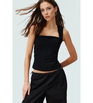 Kadın Yazlık Kolsuz Bluz Pamuklu Rahat Kare Yaka Premium Kalite Modern Stil