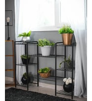 DEKORATİF METAL AYAKLI 8 TEL RAFLI SAKSI STANDI KATLI SAKSILIK ÇİÇEKLİK GARDEN
