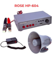 Rose HP-604 Pazarcı Anfi Seti-Mıknatıslı Horn-Kablolu Mikrofonlu-Ses Kayıtlı-Bluetooth/SD Card/USB