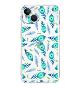 PrintiFy iPhone 13 Mini ile Uyumlu Nazar Boncuğu 3 Baskılı Kamera Korumalı Şeffaf Silikon Kılıf