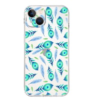 PrintiFy iPhone 13 Mini ile Uyumlu Nazar Boncuğu 3 Baskılı Kamera Korumalı Şeffaf Silikon Kılıf