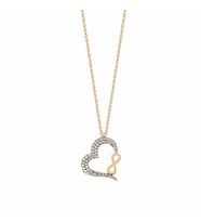 Kalp Sonsuzluk Altın Kolye 14K Gold