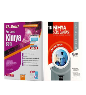 Çap Yayınları 11. Sınıf Fen Lisesi Kimya Seti ve Soru Bankası Seti 2 Kitap