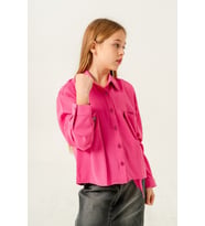 Kız Çocuk Torba Cepli Gömlek 3150 (Pembe)