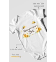 Babannesinin Balı Kısa Kollu Bebek Body %100 Pamuk