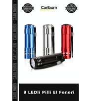 9 LEDli Pilli El Feneri Hafif Fener Kullanışlı Işık Otel Lambası