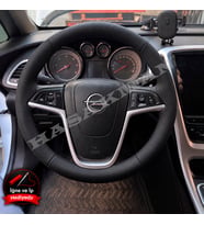 Opel Astra J Dikme Direksiyon Kılıfı Premium Komple Delikli Deri Siyah Dikiş 2009-2015