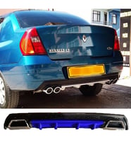 Renault Clio 2 Sedan Mavi Difüzör Çiftli Kare Egzoz Görünümlü D Tip Difizör