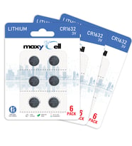 MaxyCell 24 adet 1632 CR1632 DL1632 3V Lityum Madeni Para Pilleri