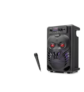 Bluetooth Karaoke Hoparlör Fm 8 Mikrofonlu 34 X 22.7 X 17.6 Cm - Siyah ND2820