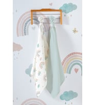 Çok Amaçlı Bebek Müslin Örtüsü 2'Li Set - New Rainbow