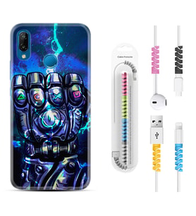 Huawei P20 Lite Mate 10 20 Lite Pro P40 Lite KılıfKablo Koruma Spiral Silikon Thunder Play 1760