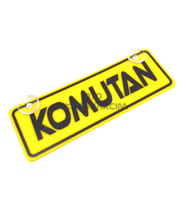 Komutan Yazılı Sarı Dekor Plaka Vantuzlu Cam Süsü 22x7.5cm