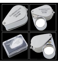 Kontrol Için Özel Kutulu Metal Işıklı Lup 30X21
