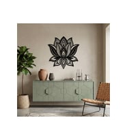 Mandala Lotus Çiçeği Metal Duvar Tablosu