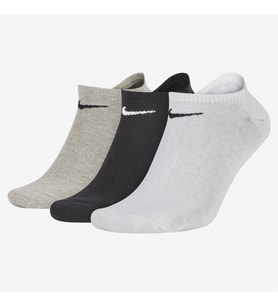 Nike Value No Show Ulightweight Unisex Sock 3 lü Soket Çorap Siyah Beyaz Bej
