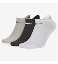 Nike Value No Show Ulightweight Unisex Sock 3 lü Soket Çorap Siyah Beyaz Bej