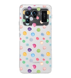 PrintiFy Xiaomi Mi 11 Ultra ile Uyumlu 1mm Slim Fit Water Color 6 Baskılı Şeffaf  Kılıf
