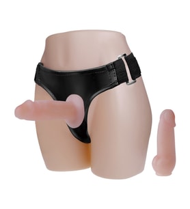 OdinsShop Belden Bağlamalı İçi Dolu Çift Strapon Penis