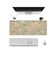 SonicTouch Klavye Mousepad 40x90cm Dikişsiz Pürüzsüz Sıvı Geçirmez Kaymaz Taban Atlas Yolculuğu