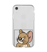 Iphone XR Uyumlu Tom ve Jerry Tasarımlı Şeffaf Telefon Kılıfı