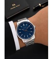 Frank Alex Takım Elbiseye Özel Premium Erkek Kol Saati Çelik Kordon 2 Yıl Garantili E07325.2