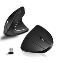Kablosuz Dikey Bilek Destekli Mouse Ergonomik 1600dpı Optik Oyuncu Mouse- W925 SİYAH
