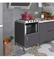 Kenzlife ocak dolabı revbahar gri 85*60*56 hazır mutfak klasik set üstü ocak için arkalıksız (Karışık)