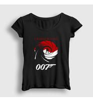 Presmono Kadın Siyah Casino Royale Film James Bond T-Shirt 257489tt