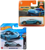 2 Araç Set Hot Wheels 2020 Koenigsegg Jesko & Matchbox 2021 Koenigsegg Gemera ( Mavi )