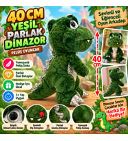 40 CM Parlak Dinozor Peluş Oyuncak Sevimli Yumuşak ve Eğlenceli Dinozor
