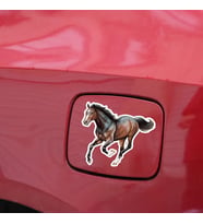 Koşan At Sticker Yapıştırması 2 Adet 13 Cm Ön Depo Kapağı İçin