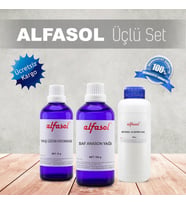 Alfasol 3'lü Set (100 Gr Anason + 10 Gr Yaş Üzüm Aroması + 250 Gr Gliserin)